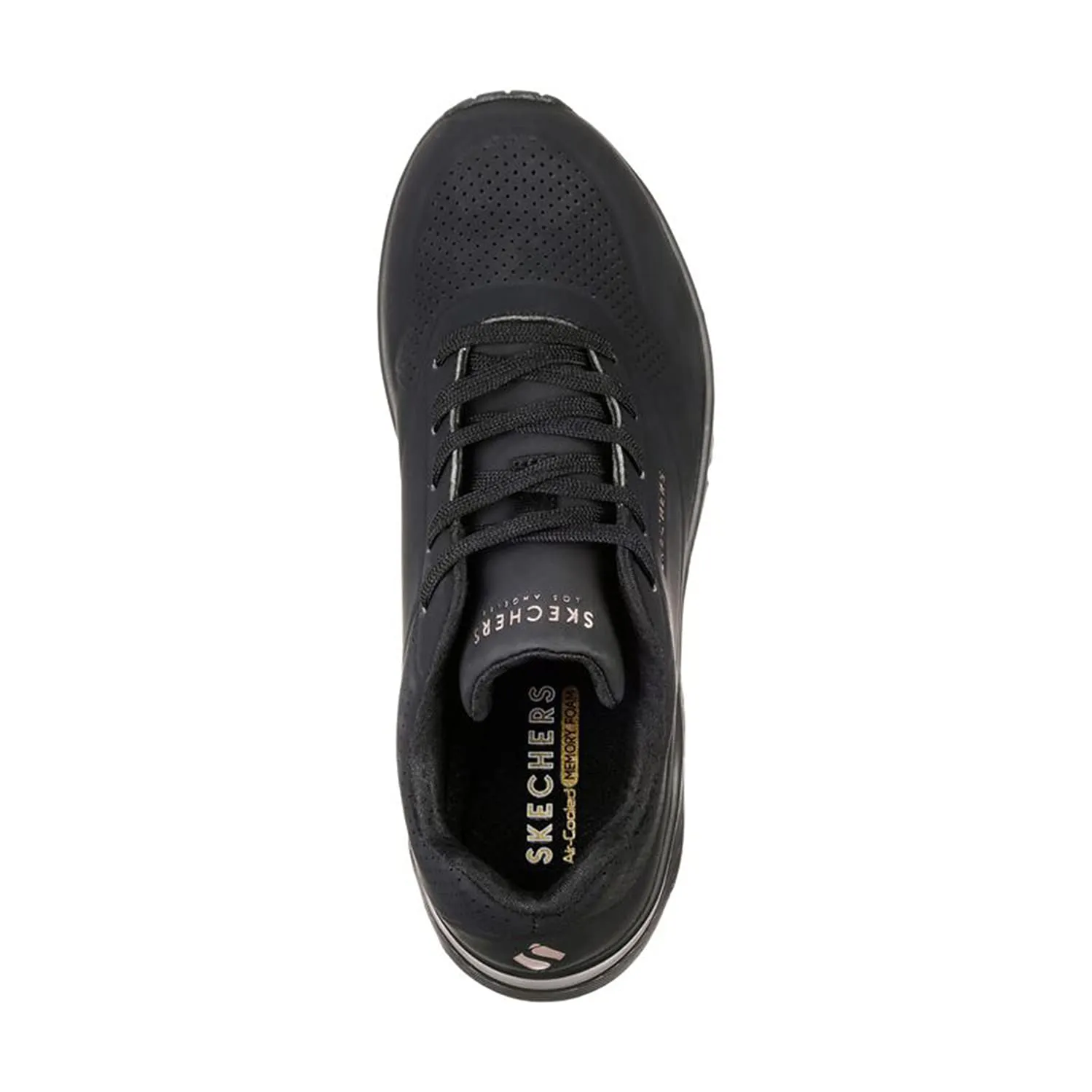Skechers Women's Uno-Stand on Air Sneaker, Black/Black, 7
