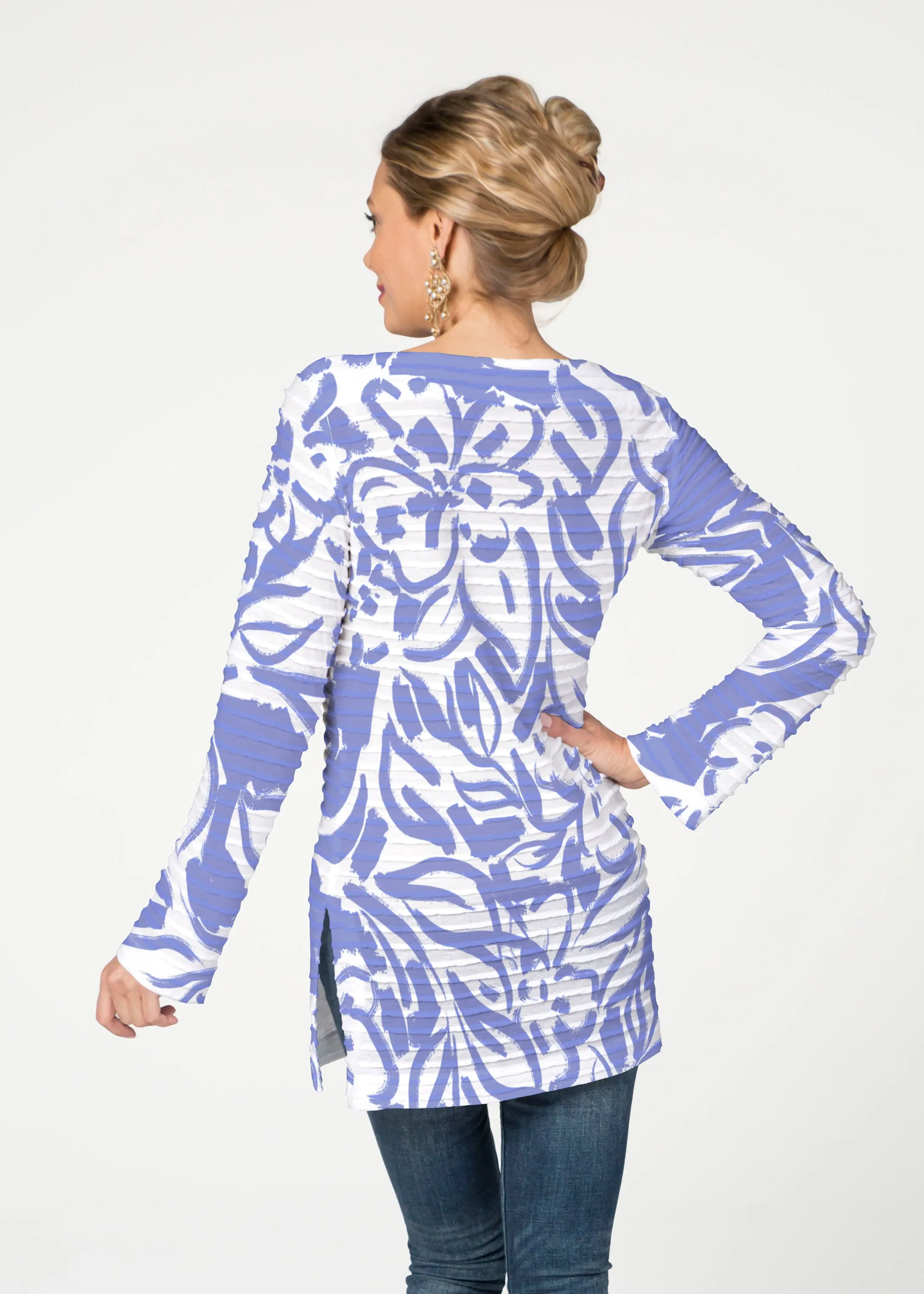 Summer Breeze Perri (8164) ~ Banded Boatneck Tunic