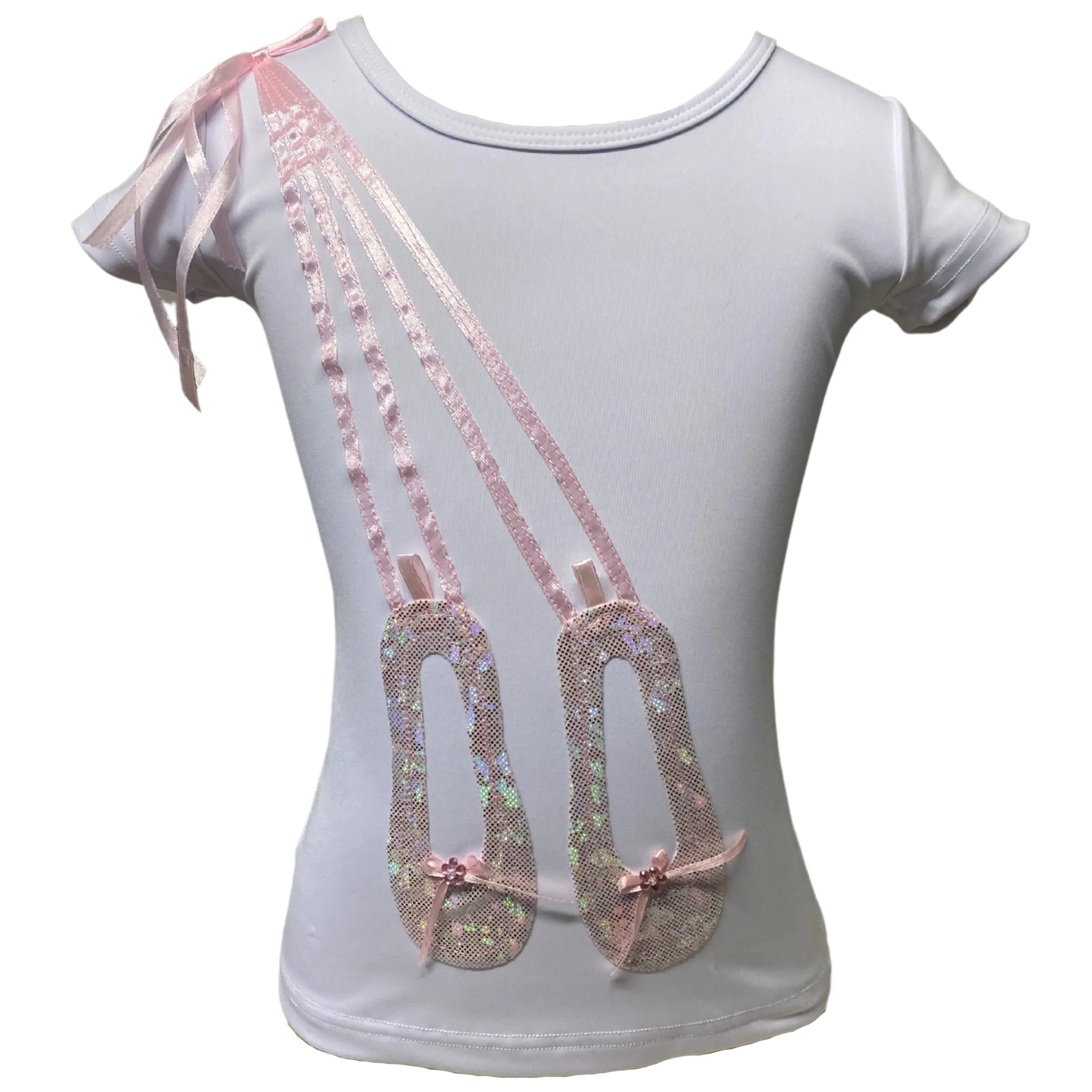 Tee Shirt Applique Ballet Shoe Child