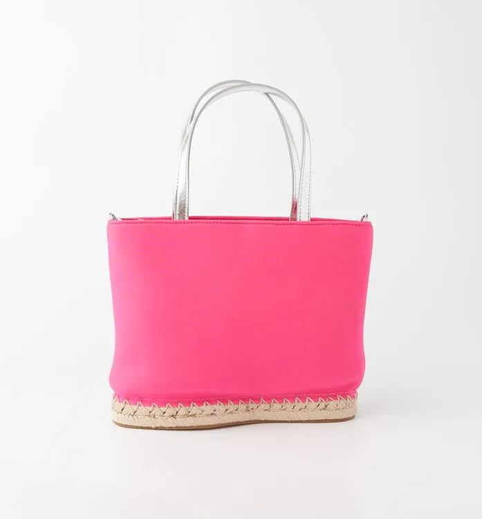 The Rosa Neoprene Mini Tote - Fuchsia