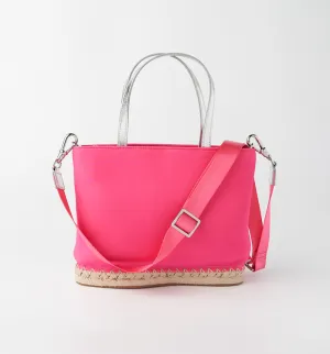The Rosa Neoprene Mini Tote - Fuchsia