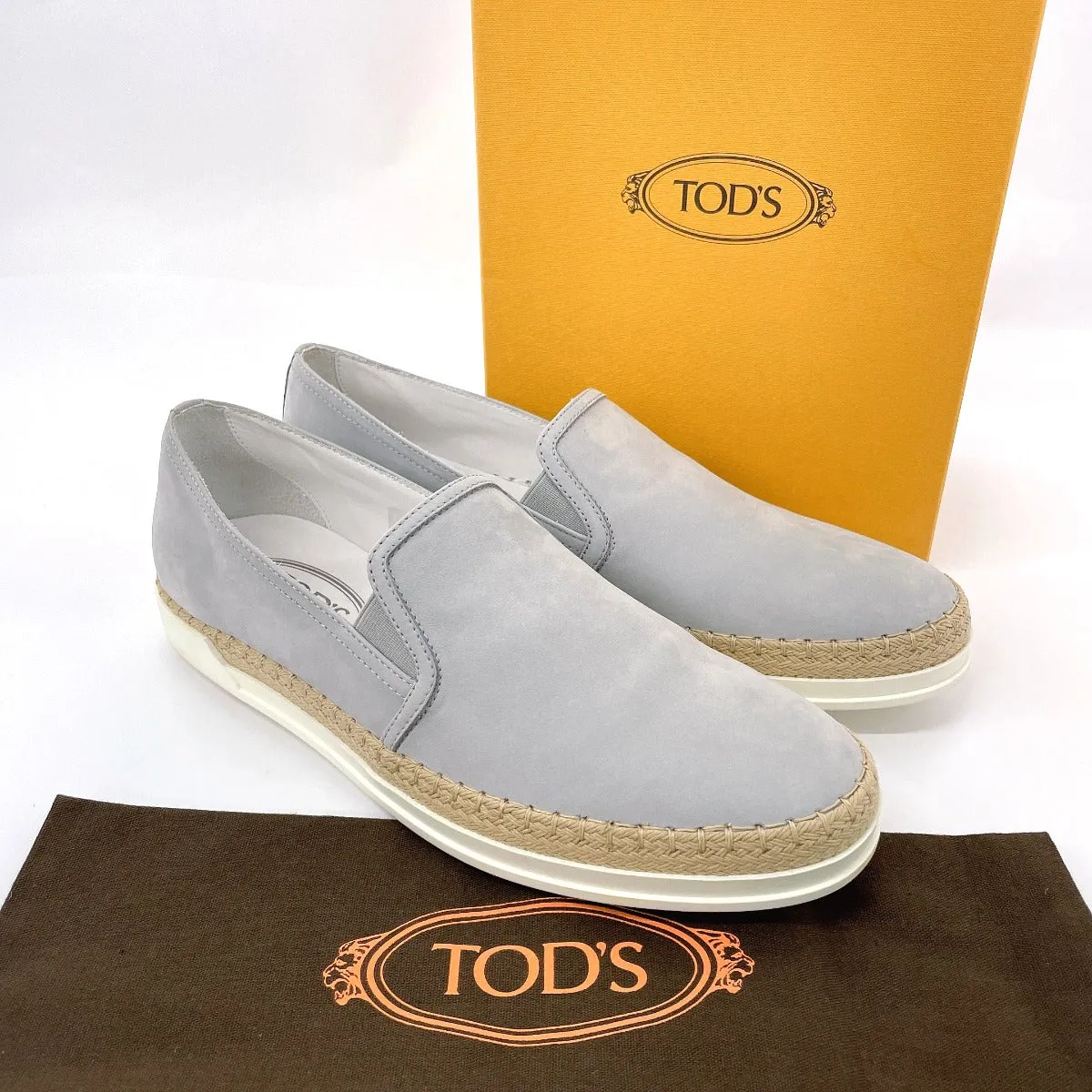 TOD’S Slip-on XXW0TV0J97006SB219 Rubber, Suede gray Espadrille 40