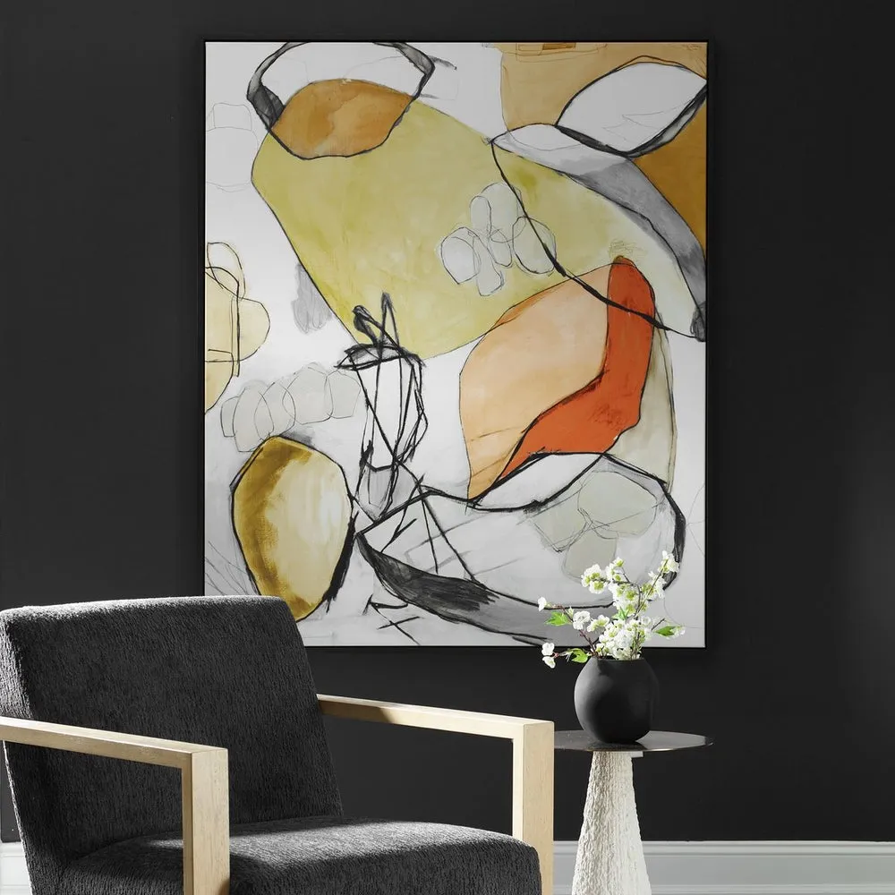 Uttermost Charcoal Improvision Framed Canvas