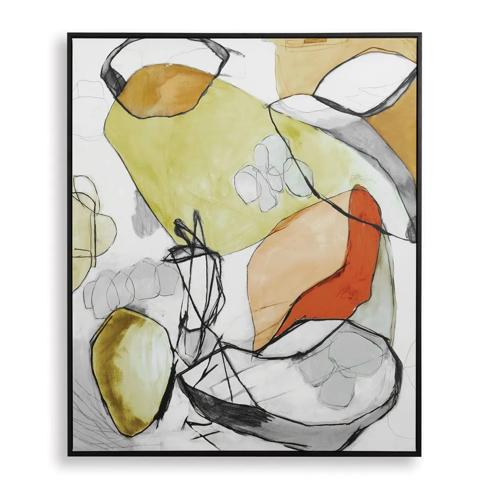 Uttermost Charcoal Improvision Framed Canvas