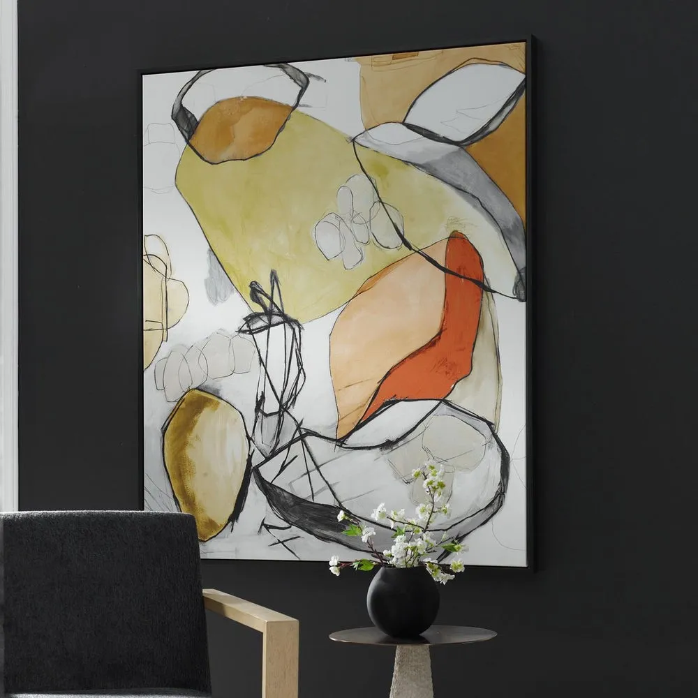 Uttermost Charcoal Improvision Framed Canvas