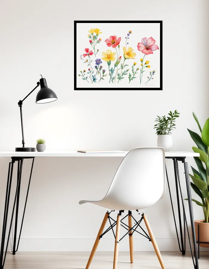 Vibrant Wildflower Symphony Wall Art Poster