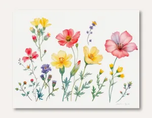 Vibrant Wildflower Symphony Wall Art Poster