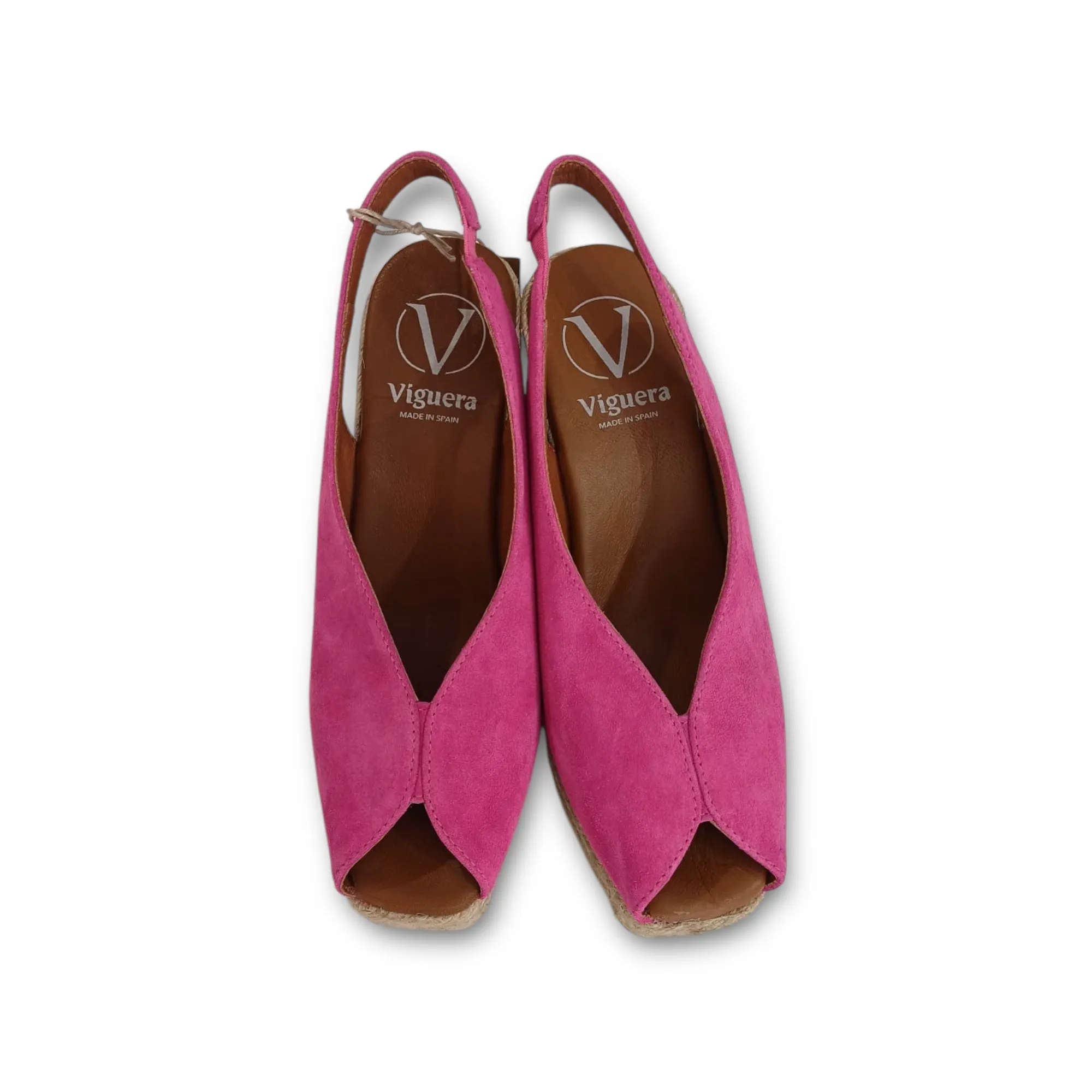 Viguera High Peep Toe Espadrille Jute Wedges