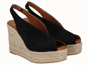 Viguera High Peep Toe Espadrille Jute Wedges