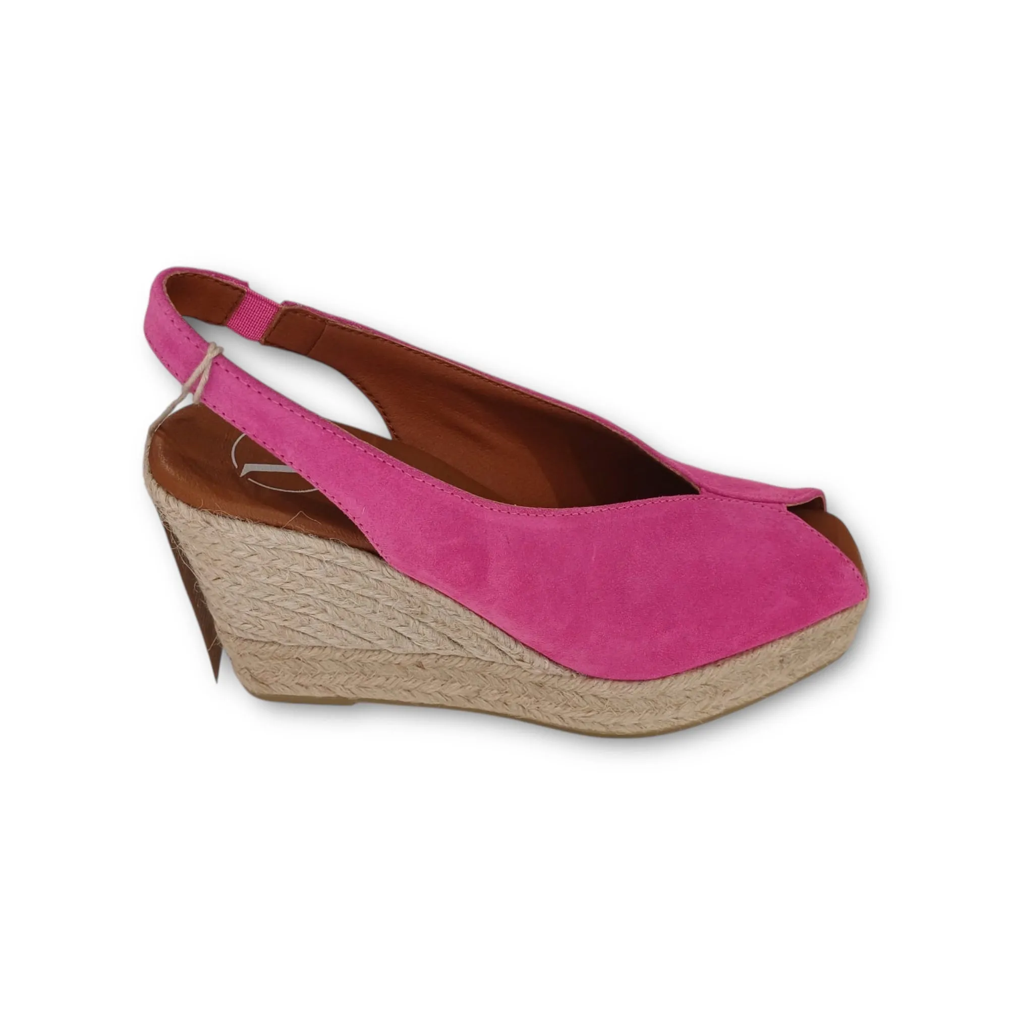 Viguera High Peep Toe Espadrille Jute Wedges
