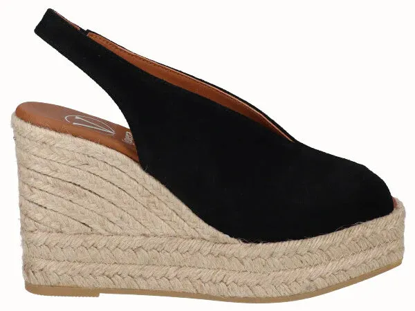 Viguera High Peep Toe Espadrille Jute Wedges