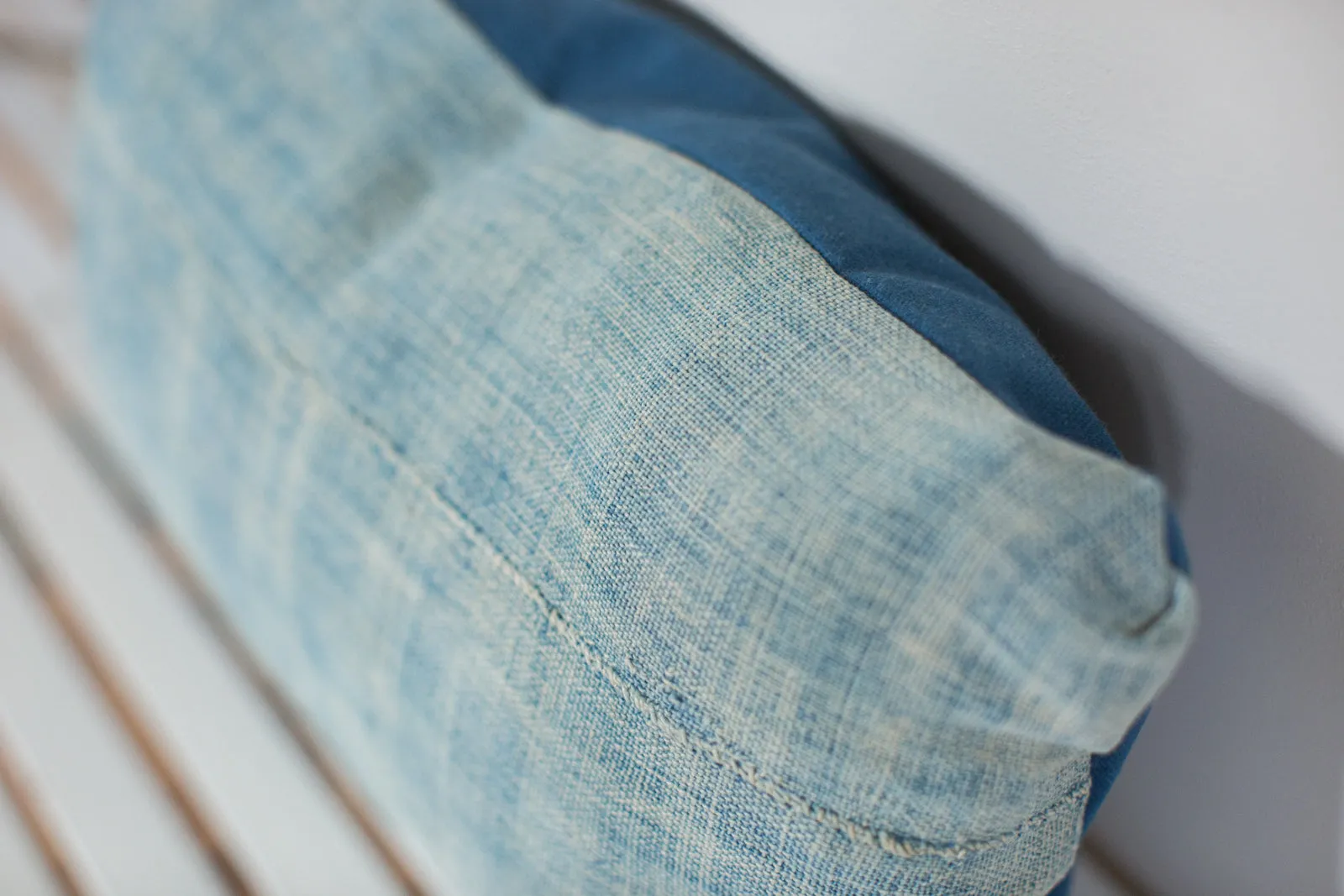 Vintage Light Blue Indigo Pillow