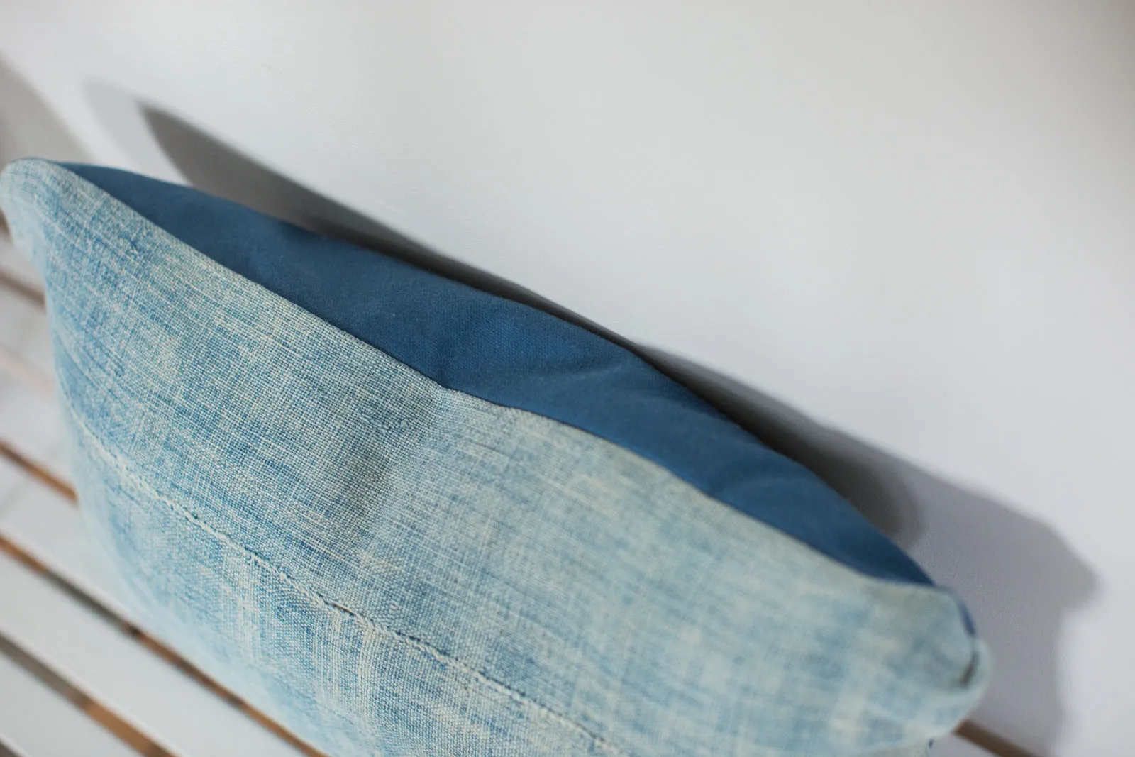 Vintage Light Blue Indigo Pillow