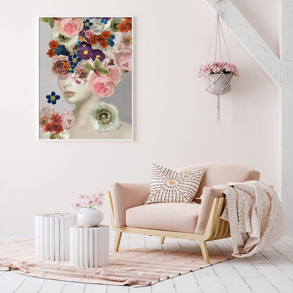 Wall Art 80cmx120cm Foolish in Love I White Frame Canvas