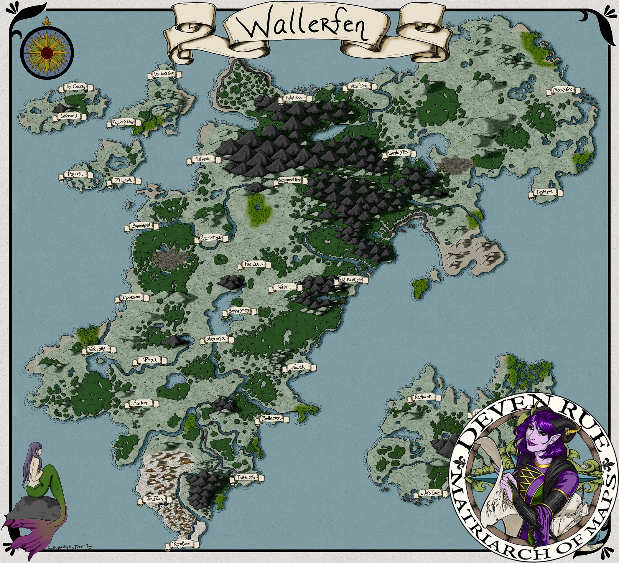 Wallerfen Map