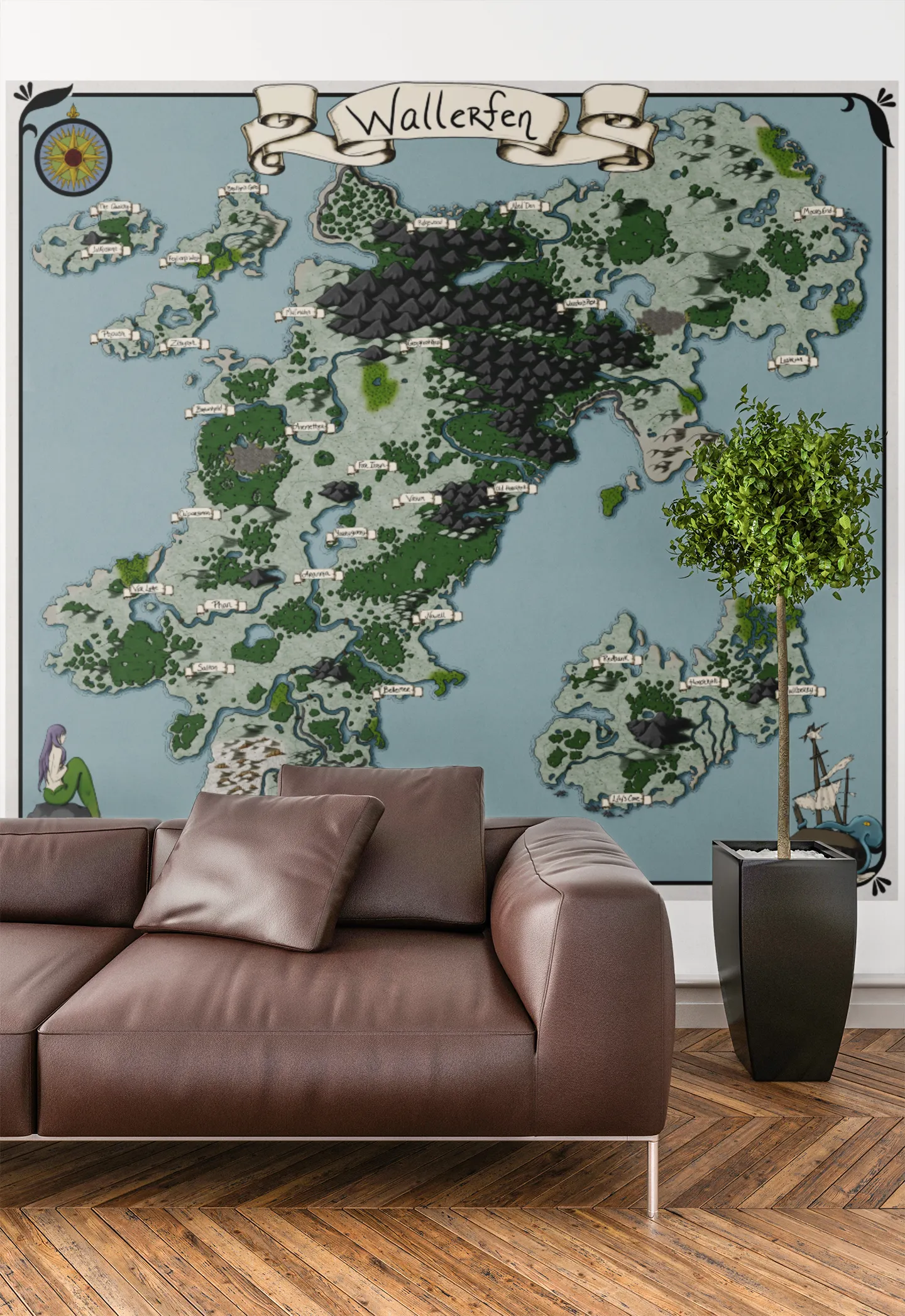Wallerfen Map