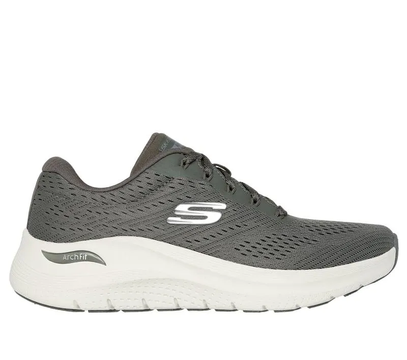 Women's Wide Fit Skechers 150051 Arch Fit 2.0 Big League Sneakers - Olive