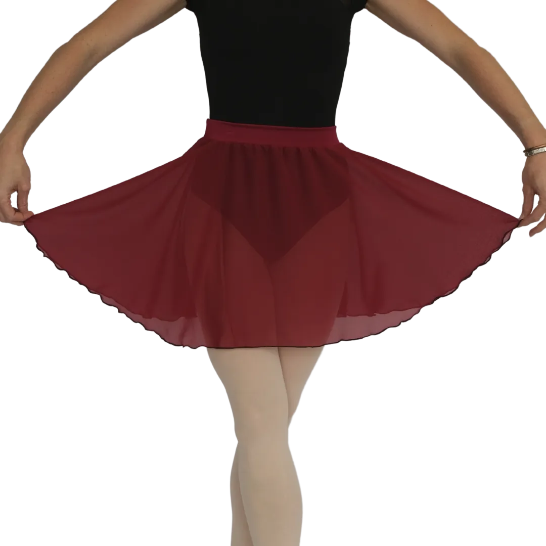 Wrap Chiffon Banded Skirt