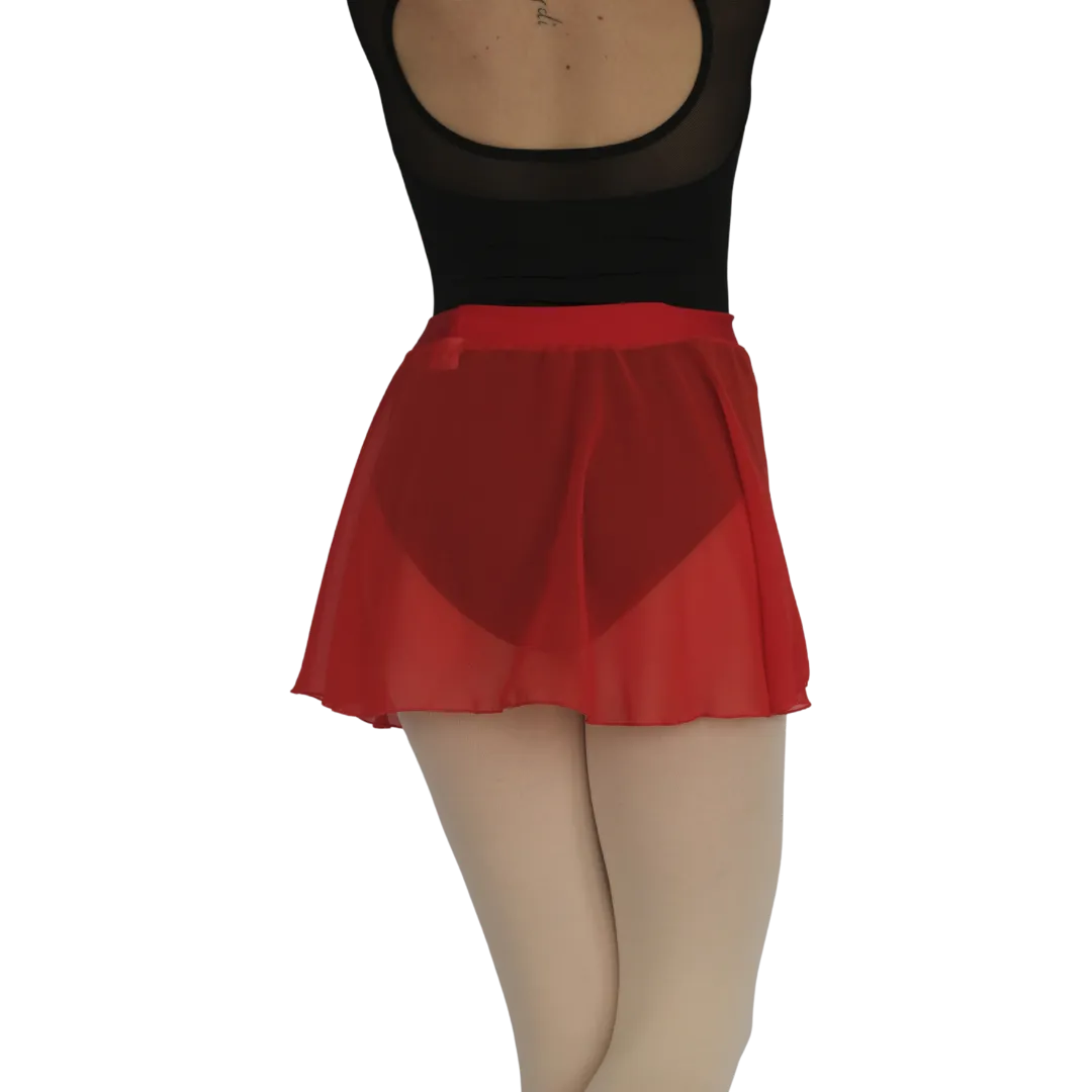 Wrap Chiffon Banded Skirt