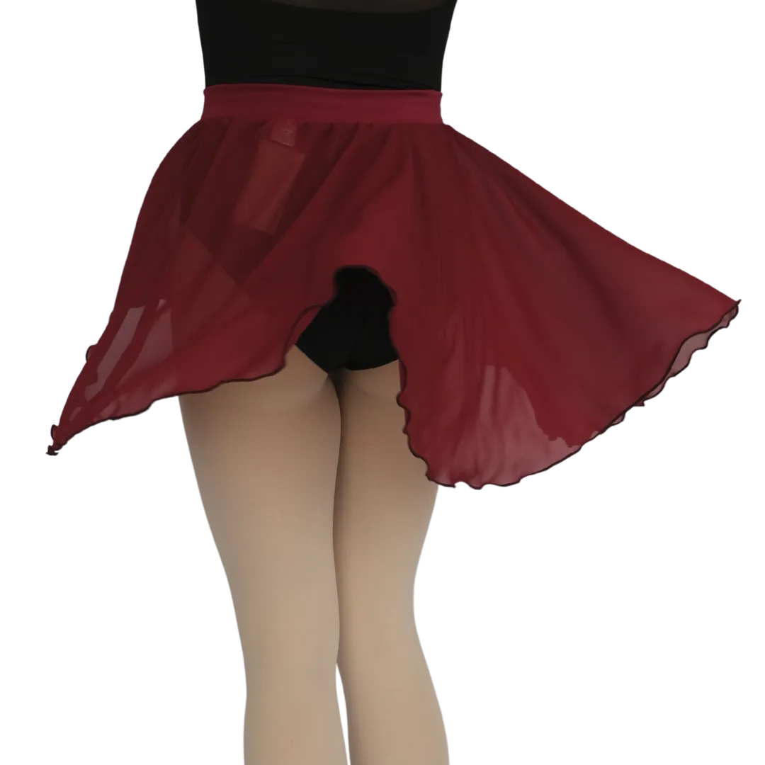 Wrap Chiffon Banded Skirt