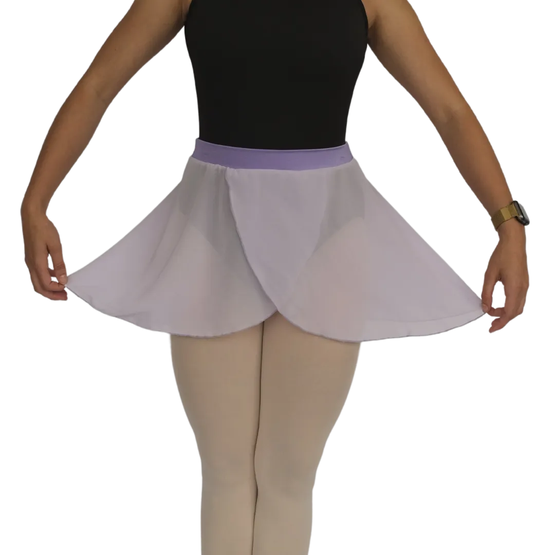 Wrap Chiffon Banded Skirt