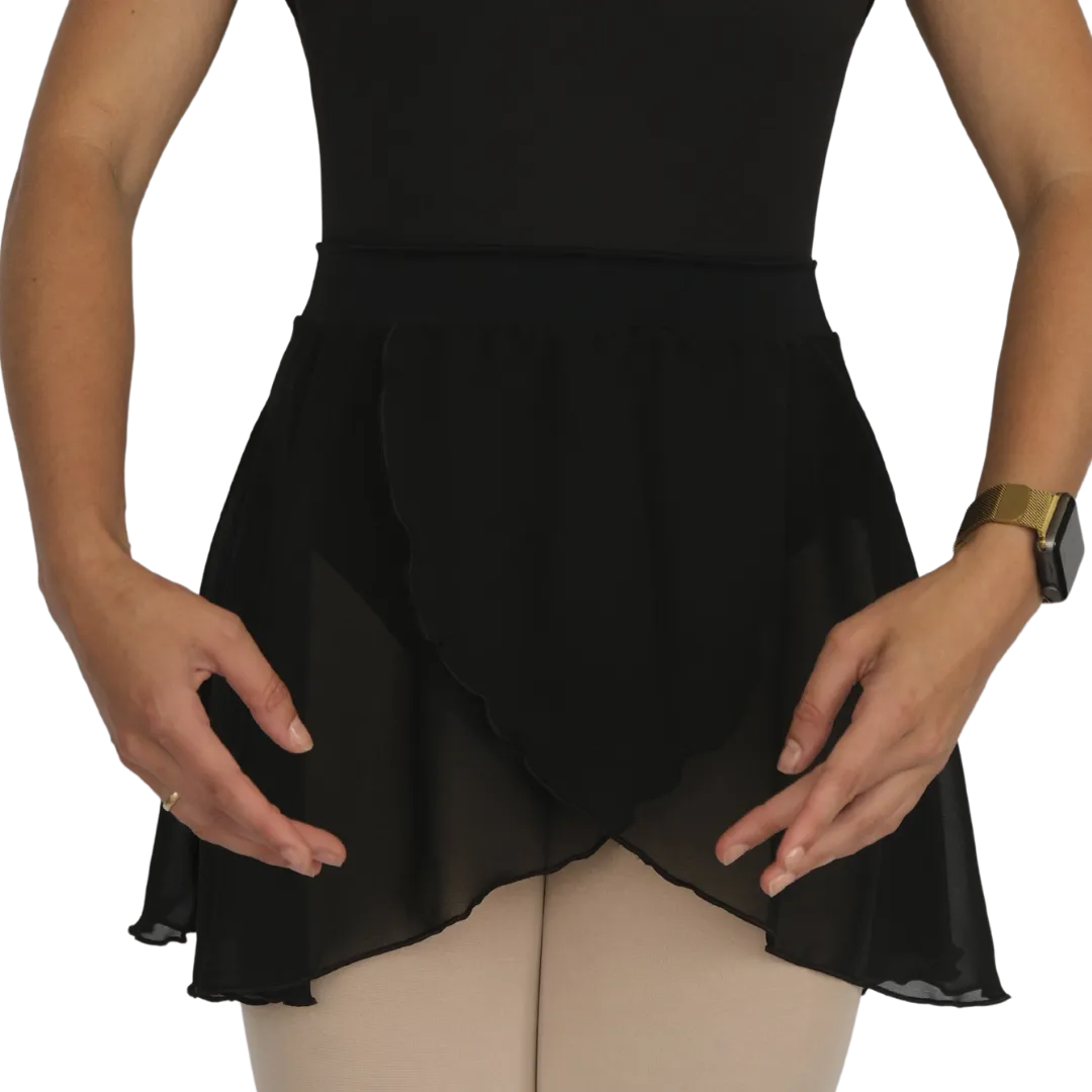 Wrap Chiffon Banded Skirt